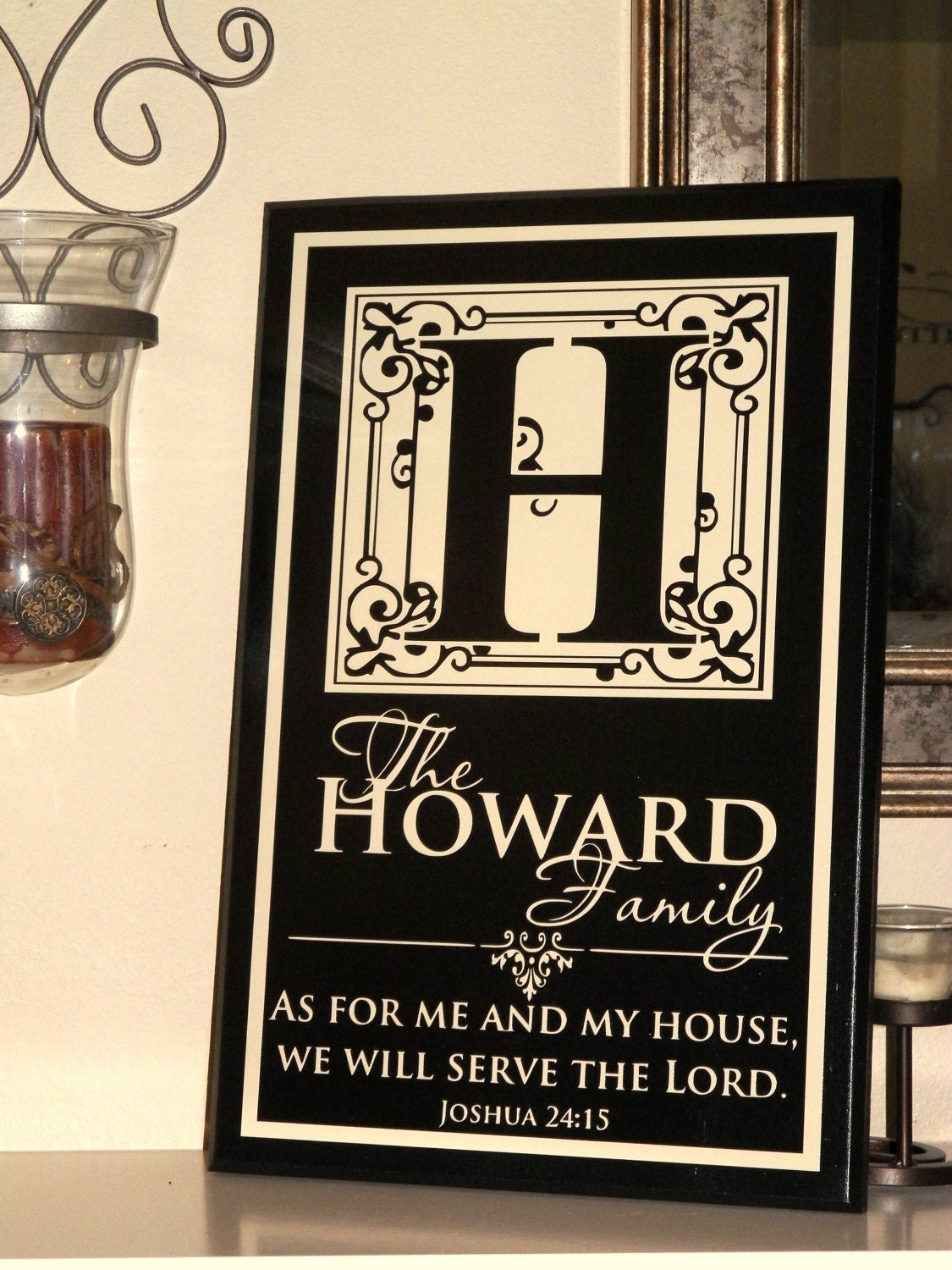 Personalized Family Name Sign, Custom Family Established Wood Sign, Hand Painted Sign, Vinyl Lettering 12x18 Sign