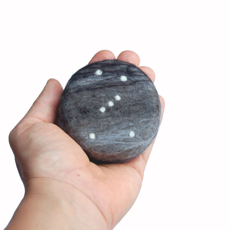 Felted Soap with Orion, The Hunter Constellation ( White Tea and Ginger )