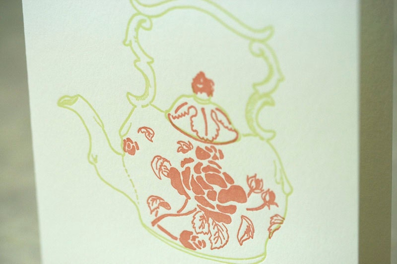 Letterpress Illustrated Series Card Pack - Tea Time