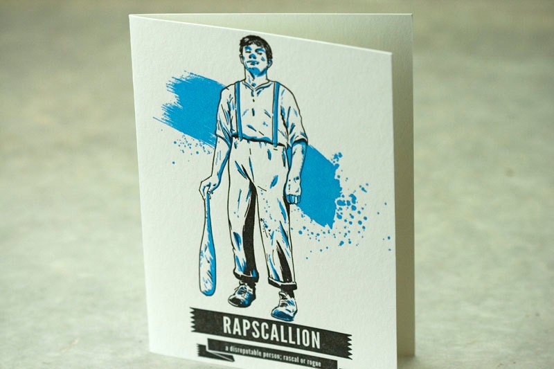 Letterpress Card Illustrated Series - 4 pack - Troublemakers