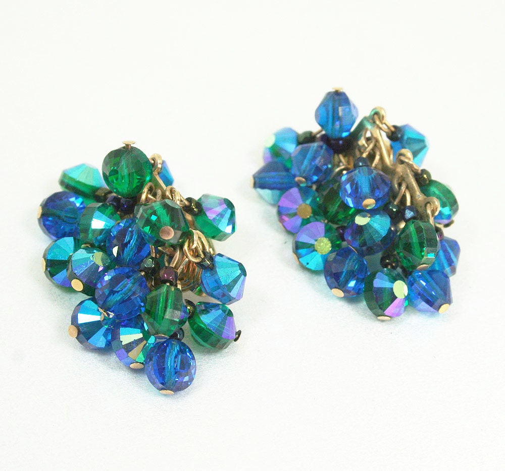Vintage Castlecliff Chandelier Cha Cha Earrings