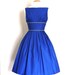 Size UK 8 (US 4-6 or EU 36) - Indigo Blue Tiffany Prom Dress- Made by Dig For Victory
