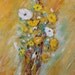 REDUCED PRICE- Abstract Original Modern  Oil Painting- Happy Flowers, Palette Knife 24x30