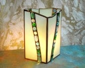 Mint Stained Glass Lamp Handmade OOAK