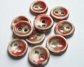 Red Hot Chilli Ceramic Buttons
