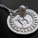 Fine Silver Wax Stamp Initial Seal Necklace with Freshwater Pearl