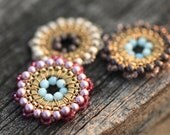 SALE - Bloom Necklace - Flamingo - Necklace, Jewelry, Pendant, Beadwork, Weddings