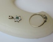 Sterling Silver Avon Set - Pendant and Ring - Vintage