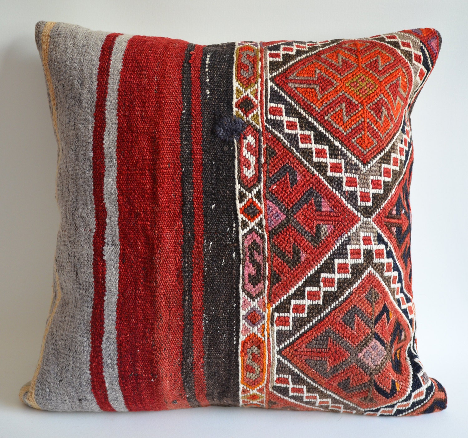 NO SALE / Organic Modern Bohemian Throw Pillow. Handwoven by sukan