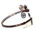 Arm Band, Cuff Bracelet, Brown and Copper Aluminum Wire