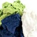 Minky Dot Destash, Navy Blue, White, Dark Lime Green