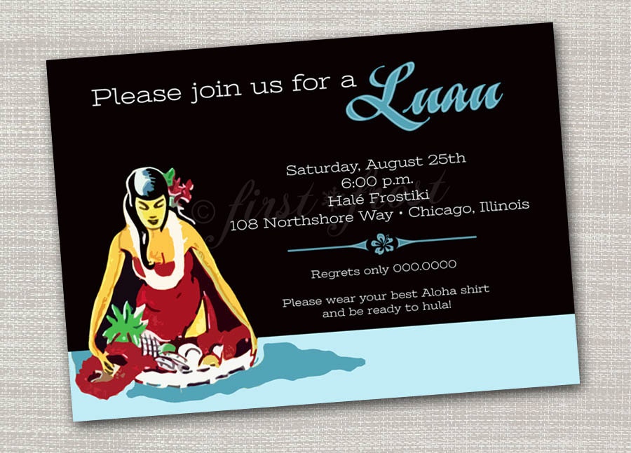 Luau Printable Invitation - Party After Rehearsal Dinner Couple Shower Il_570xn