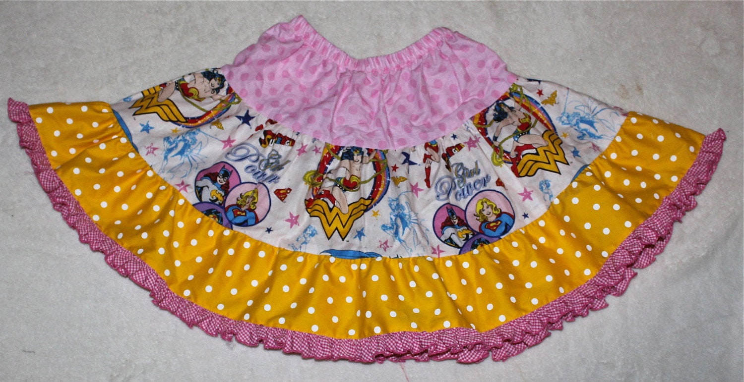 Twirl Girl Power - MIX-UP Skirt TuTu Pettiskirt OOAK Girl's sz 4/5 Toddler - Ready to Ship