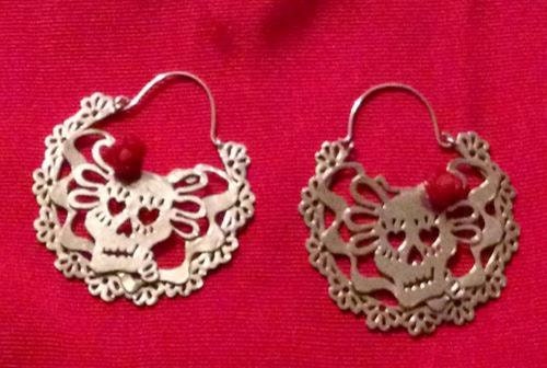Day of the Dead Arracada Hoop Earrings