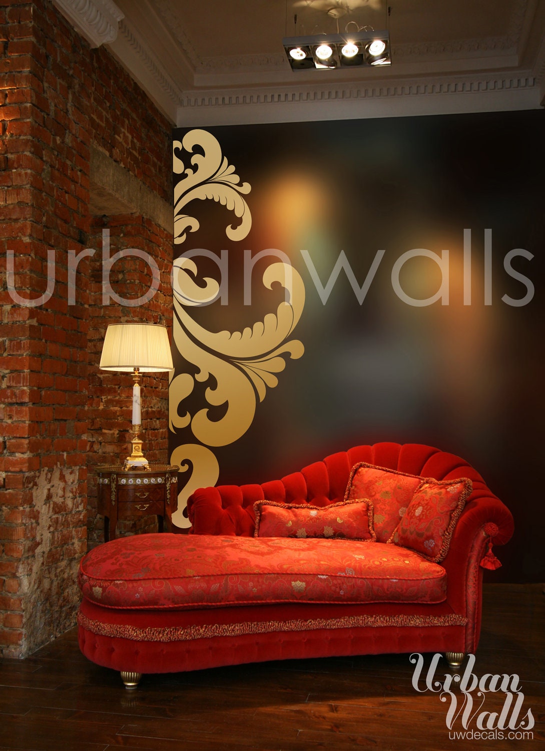 Vinyl Wall Sticker Decal Art - Side Swirl