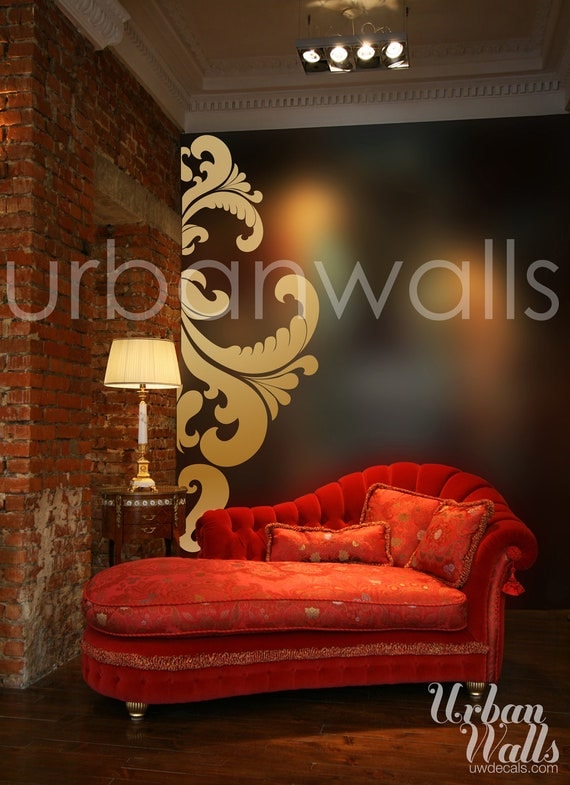 Vinyl Wall Sticker Decal Art - Side Swirl