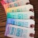 Water Color Gift Tags, NEW COLORS, Set of 6