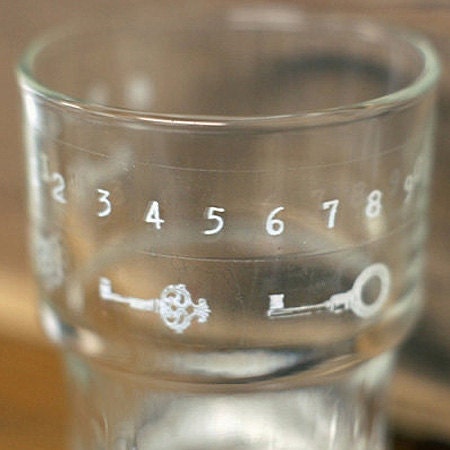 2 Set - Key & Number Glass Tapes - Key (0.6in)