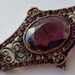 Antique Victorian Brooch. Amethyst Purple