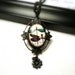 Dragonfly Necklace - Victorian Style - Dragonfly Jewelry - Dark Metal, Flying Insects