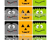 Sale-Vampire, Pumpkin, Frankenstein EDITABLE and PRINTABLE Labels or Tags-PDF File, You Type Your Own Text