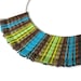 Funky Necklace, Bib Necklace, Green Turquoise