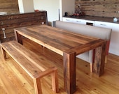 Dining Table Reclaimed Wood/Beams--The Corner Spot