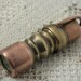 Steampunk USB flash drive with copper brass and green stained glass. 16 GIG Waterproof.
