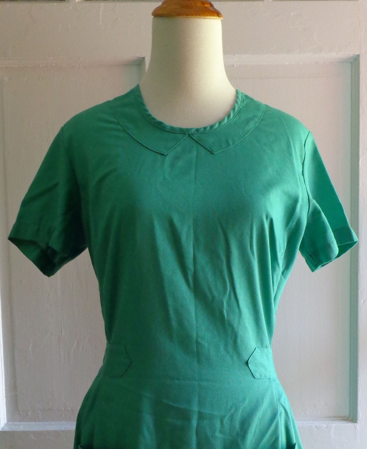 Green Vintage Scrub Dress Uniform By Angelica