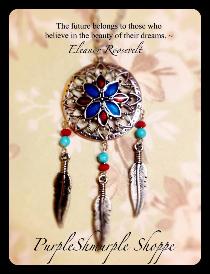 Lotus Flower Dream Catcher Necklace