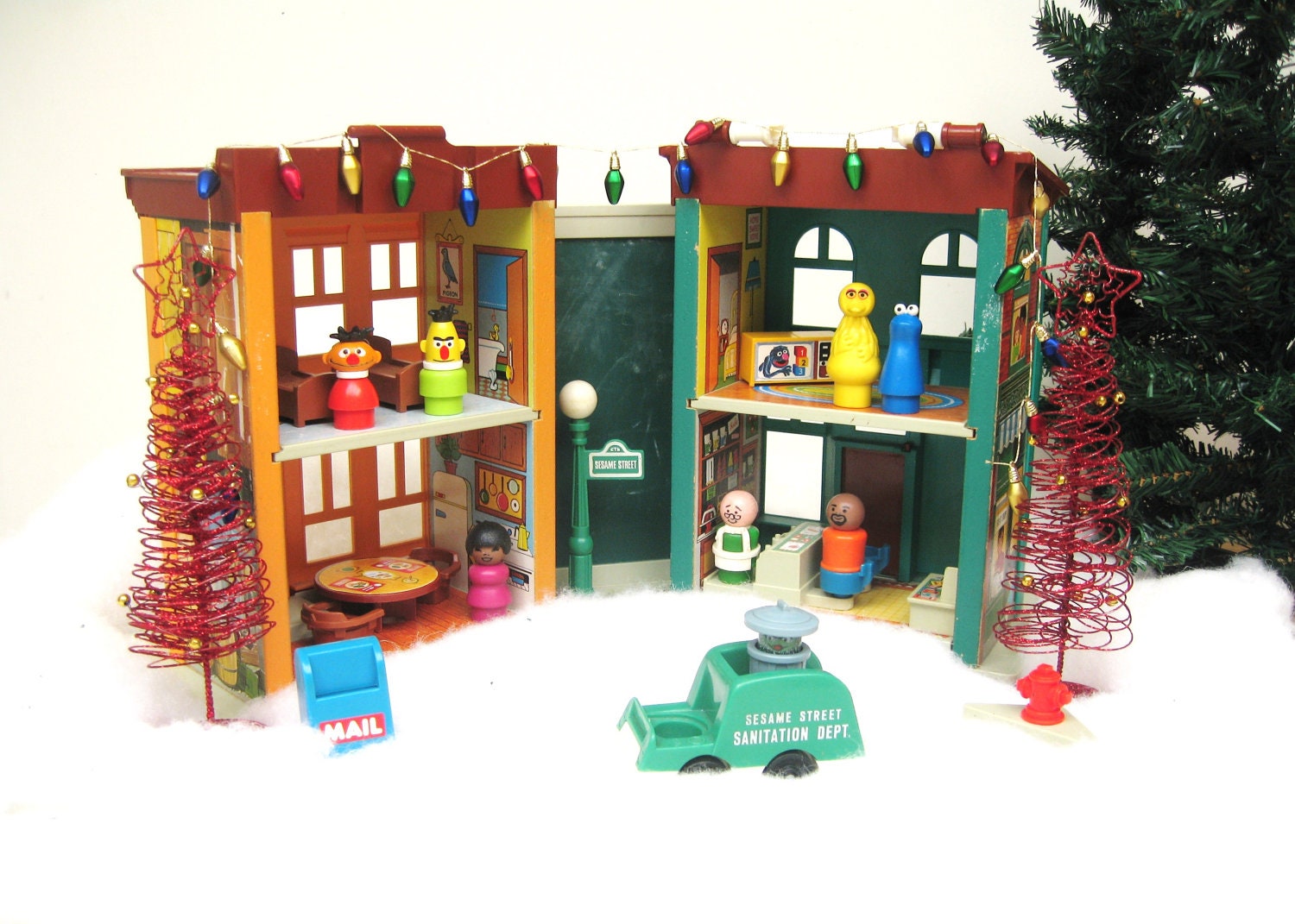 Vintage Fisher Price Sesame Street Townhouse