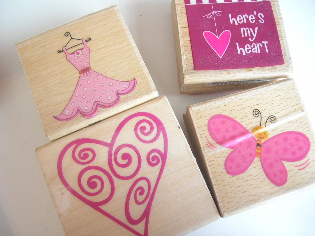 Girlie stamps lot of 4