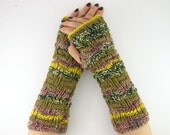 knit fingerless gloves arm warmers fingerless mittens fall men women olive green mustard rusty red unisex tagt team curationnation