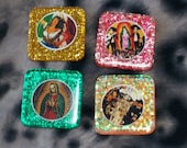 Resin Mexican Folk Art Magnet Set Of Four  01