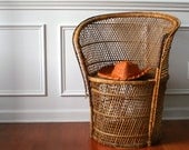 Vintage Childrens Rattan Chair. Fall Autumn Home Decor. Wicker. Geometric. Mid Century. Boho. Bohemian Chic. Rhapsodyattic on Etsy.