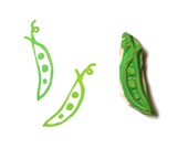 Pea stamp hand carved handmade rubber stamp