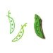 Pea stamp hand carved handmade rubber stamp