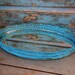 Filigree Vanity Mirror Tray Turquoise Blue Verdigris