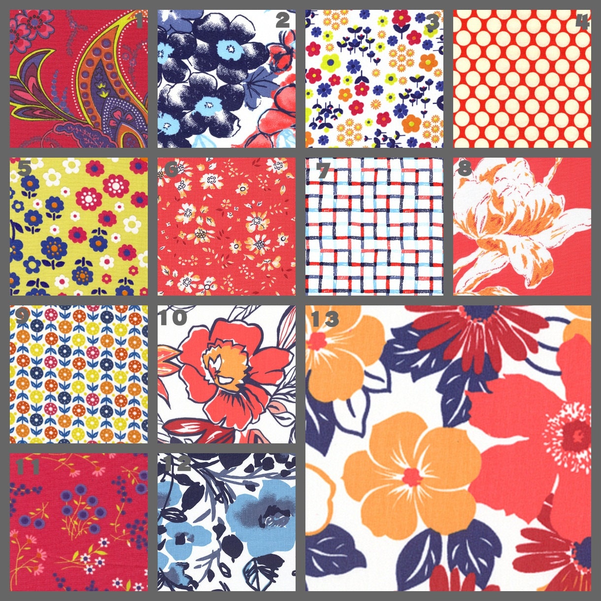 Modern Punchy Gardens (Baby Bedding Crib Set)