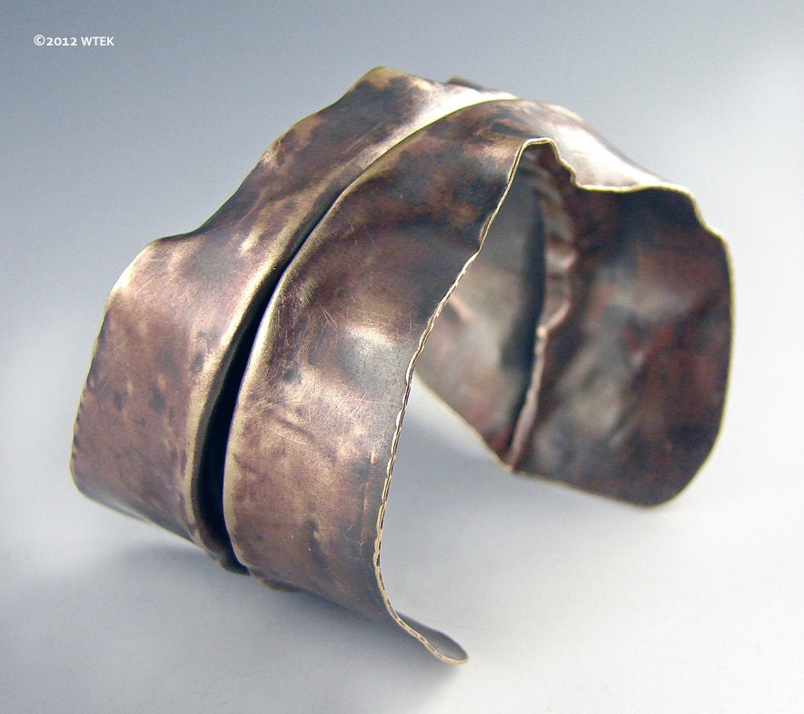 Smooth Brass Fold Formed Cuff