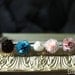 Five Baby Headbands, Newborn Headband in Brown, Blee, Cream, Pink and Dsty Pink, Great for Photo Prop