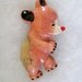 SALE )) vintage statement pin early plastic Smiling BEAR CUB  Brooch