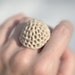 Hive - A funky porcelain ring on adjustable band...for the natural history lover.