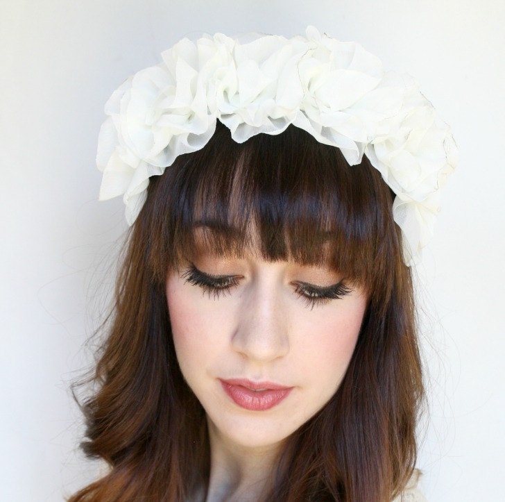 Miss Lynette - Flower Headband with Veil