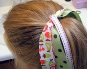 Ponytail Streamers pears and apples ribbon