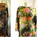 1960s Tropical Maxi Dress Caftan / vintage Floral Maxi Dress Caftan