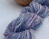 Handspun Yarn - Misty Days and Purple Haze  - 3 oz  Singles Art Yarn