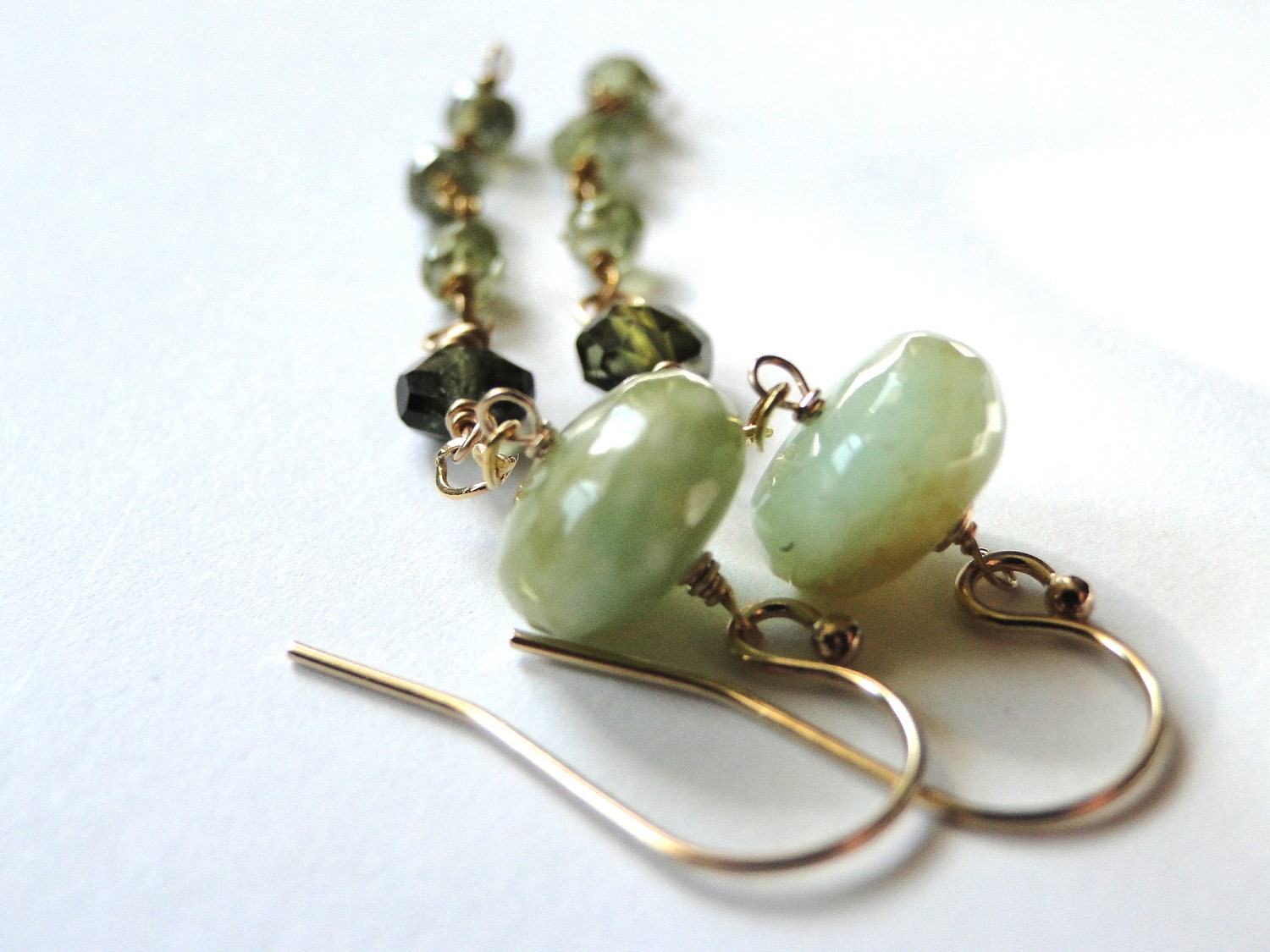 AUTUMN SALE - Jewelry Earrings, Gemstones, Opal, Tourmaline, Smokey Zircon 14k Gold, Accessories