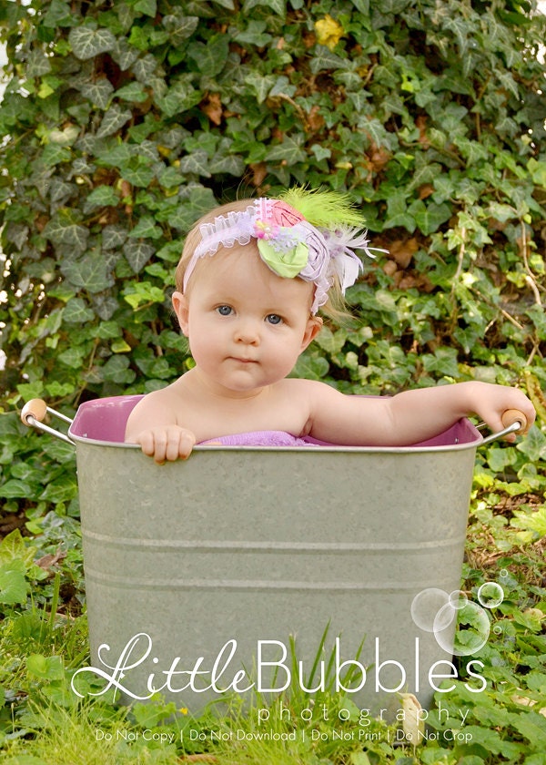 pink, lavender, lime flower headband babies toddlers infants girls photo props photography weddings