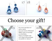 Crochet earrings and keychains. Free with your purchase of 30USD or more on Silayaya.